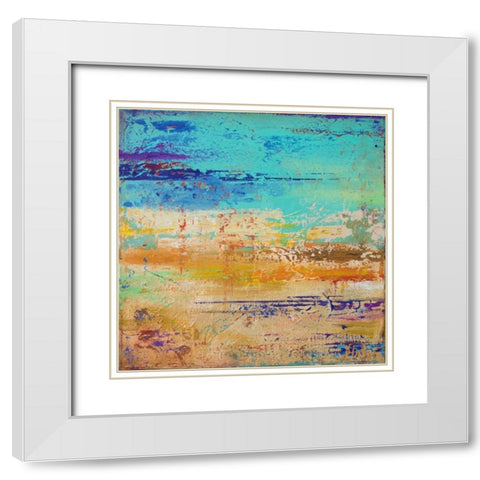 Abstract Multicolored White Modern Wood Framed Art Print with Double Matting by Pinto, Patricia