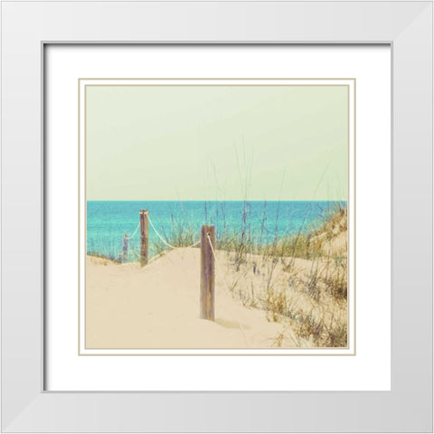 Beyond the Horizon II White Modern Wood Framed Art Print with Double Matting by Peck, Gail