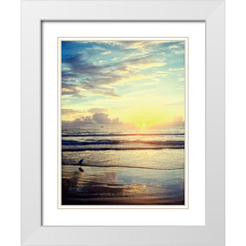 Beach Coastal White Modern Wood Framed Art Print with Double Matting by Peck, Gail