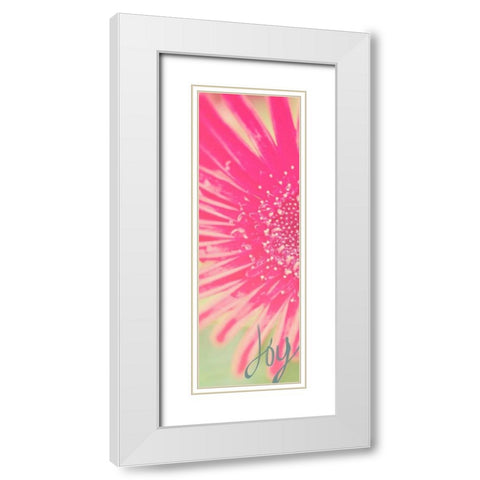 Joy Flower White Modern Wood Framed Art Print with Double Matting by Bryant, Susan