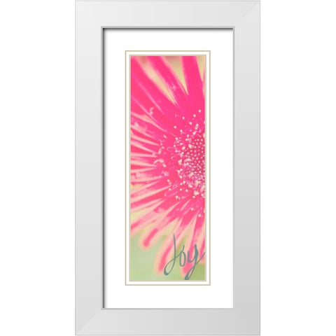 Joy Flower White Modern Wood Framed Art Print with Double Matting by Bryant, Susan