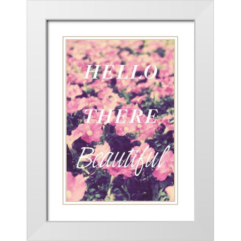 Hello There White Modern Wood Framed Art Print with Double Matting by Bryant, Susan