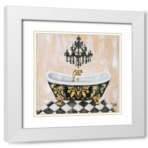 Opulance Bath II White Modern Wood Framed Art Print with Double Matting by Hakimipour, Tiffany