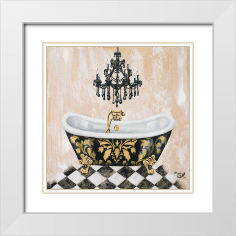 Opulance Bath II White Modern Wood Framed Art Print with Double Matting by Hakimipour, Tiffany