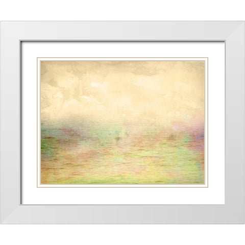 Misty Ocean I White Modern Wood Framed Art Print with Double Matting by Mabat, Ynon
