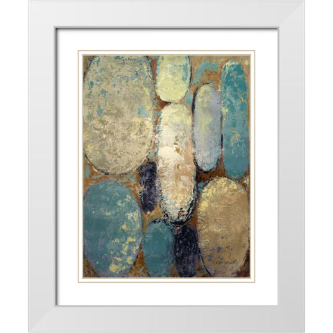 Spatial Shapes I White Modern Wood Framed Art Print with Double Matting by Loreth, Lanie