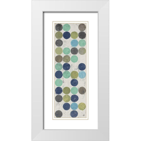 Cream Modulation I White Modern Wood Framed Art Print with Double Matting by Marcon, Michael