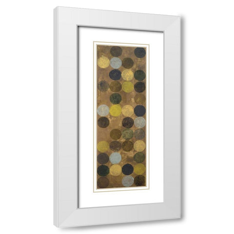 Modulation I White Modern Wood Framed Art Print with Double Matting by Marcon, Michael