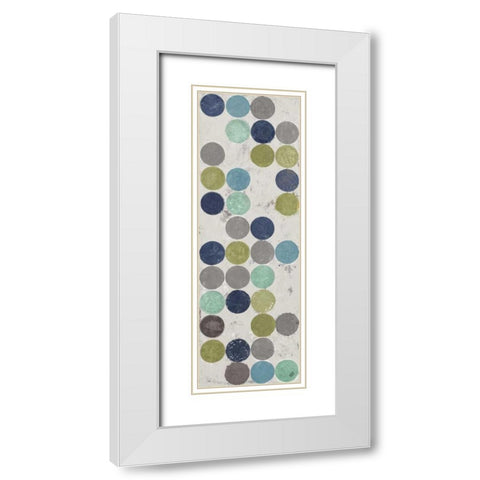 Cream Modulation II White Modern Wood Framed Art Print with Double Matting by Marcon, Michael