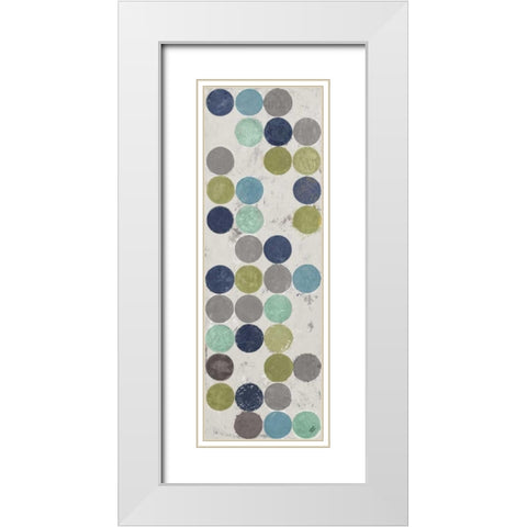 Cream Modulation II White Modern Wood Framed Art Print with Double Matting by Marcon, Michael