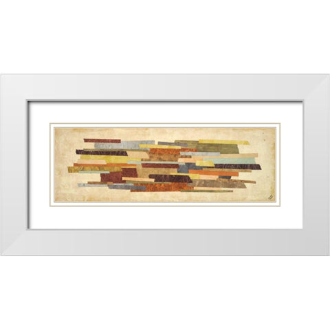 Elemental II White Modern Wood Framed Art Print with Double Matting by Marcon, Michael