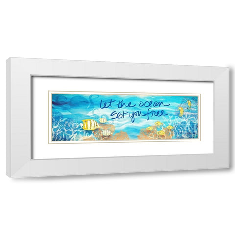 Under the Sea Panel II White Modern Wood Framed Art Print with Double Matting by DeRice, Julie
