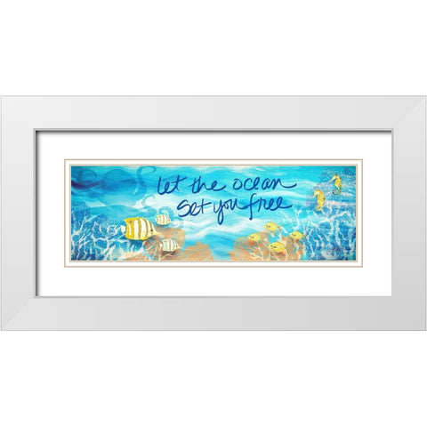 Under the Sea Panel II White Modern Wood Framed Art Print with Double Matting by DeRice, Julie