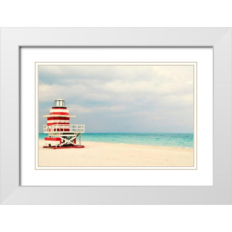 Look Out Point White Modern Wood Framed Art Print with Double Matting by Peck, Gail
