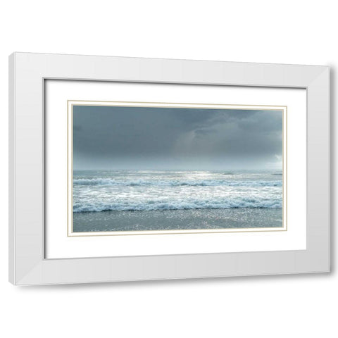 Daytona Storm I White Modern Wood Framed Art Print with Double Matting by Nawrocke, Bruce