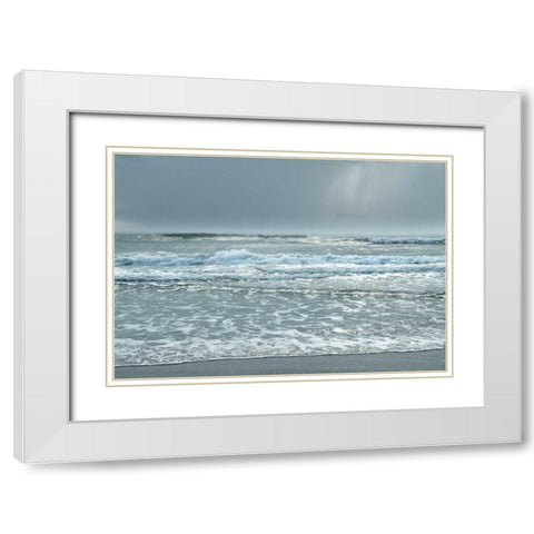 Daytona Storm II White Modern Wood Framed Art Print with Double Matting by Nawrocke, Bruce