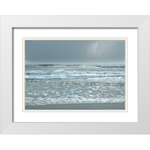 Daytona Storm II White Modern Wood Framed Art Print with Double Matting by Nawrocke, Bruce