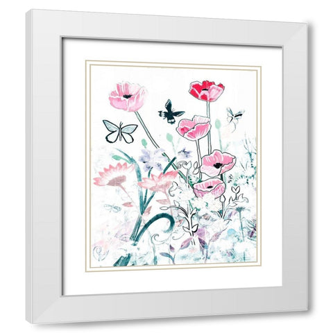 All White Garden White Modern Wood Framed Art Print with Double Matting by Maria, Robin