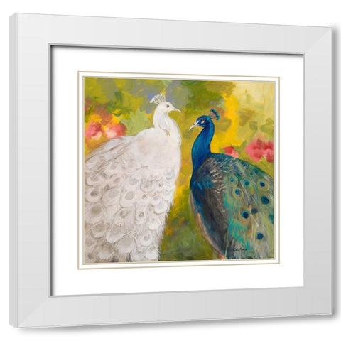 Royal Plumes White Modern Wood Framed Art Print with Double Matting by Maria, Robin