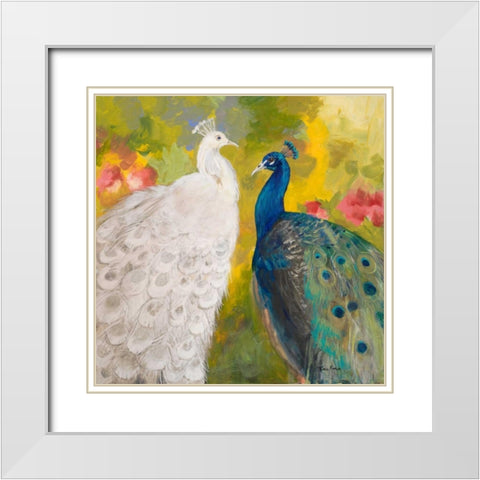 Royal Plumes White Modern Wood Framed Art Print with Double Matting by Maria, Robin