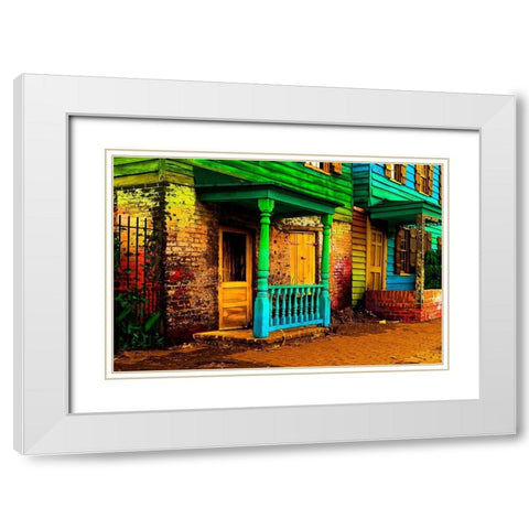 Savannah White Modern Wood Framed Art Print with Double Matting by Mabat, Ynon