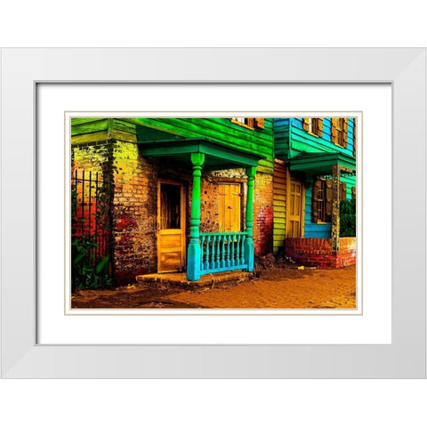 Savannah White Modern Wood Framed Art Print with Double Matting by Mabat, Ynon