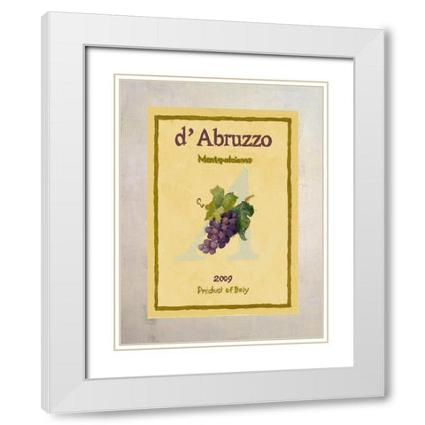 Wine Label III White Modern Wood Framed Art Print with Double Matting by Loreth, Lanie