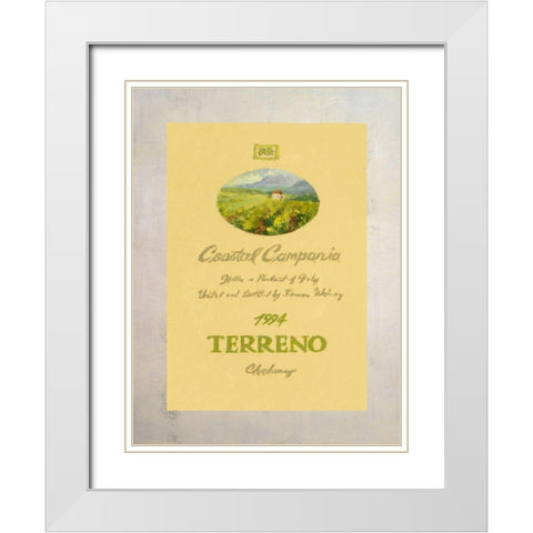 Wine Label I White Modern Wood Framed Art Print with Double Matting by Loreth, Lanie