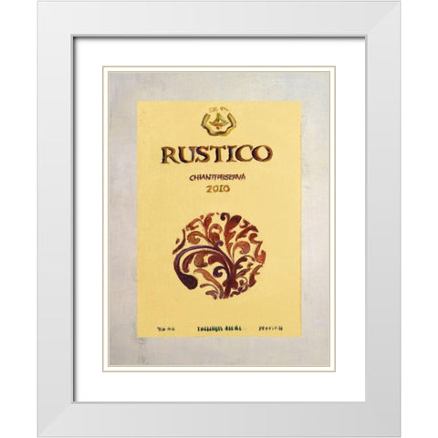 Wine Label II White Modern Wood Framed Art Print with Double Matting by Loreth, Lanie