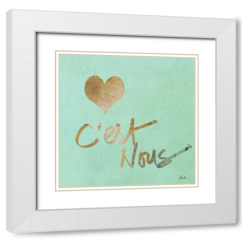 This Is Us White Modern Wood Framed Art Print with Double Matting by Pinto, Patricia