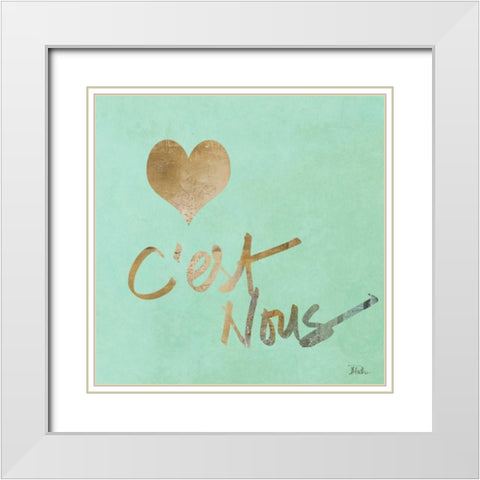 This Is Us White Modern Wood Framed Art Print with Double Matting by Pinto, Patricia