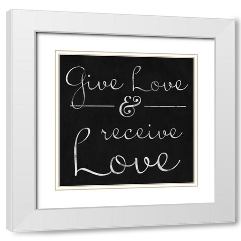 Love and Beyond Border I White Modern Wood Framed Art Print with Double Matting by Sundance Studio