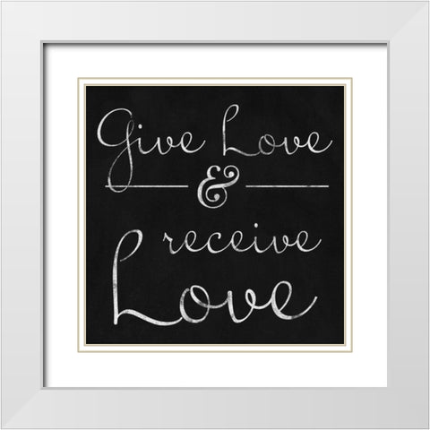 Love and Beyond Border I White Modern Wood Framed Art Print with Double Matting by Sundance Studio
