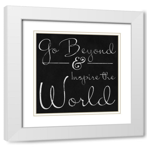 Love and Beyond Border II White Modern Wood Framed Art Print with Double Matting by Sundance Studio