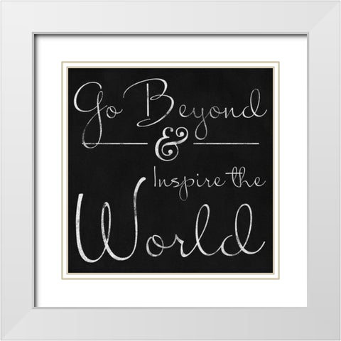 Love and Beyond Border II White Modern Wood Framed Art Print with Double Matting by Sundance Studio