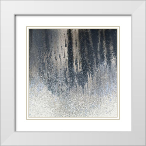 Summer Woods Square II White Modern Wood Framed Art Print with Double Matting by Mercado, M.