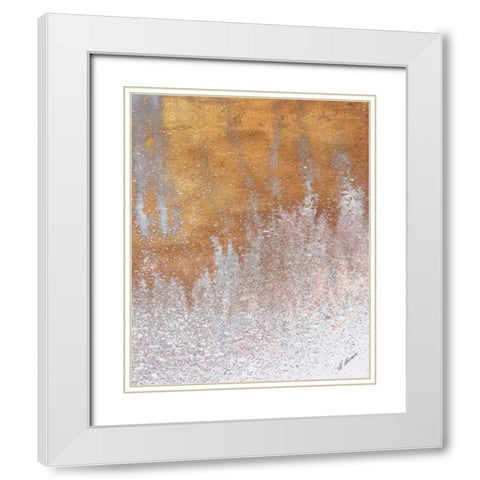 Gold Summer Woods II White Modern Wood Framed Art Print with Double Matting by Mercado, M.