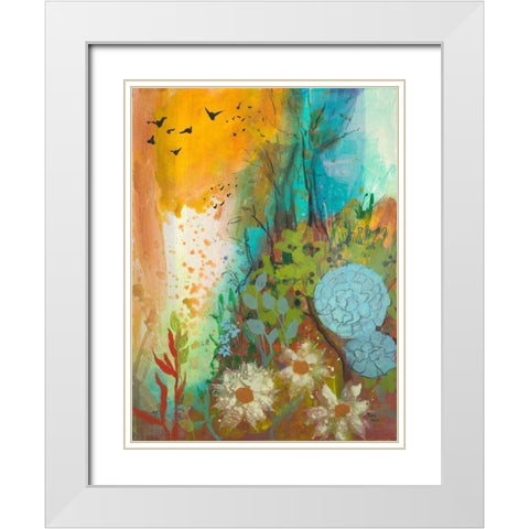 Dream Catcher White Modern Wood Framed Art Print with Double Matting by Maria, Robin