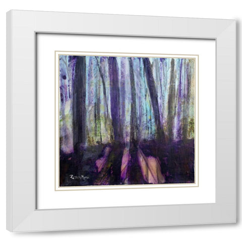 Moody Woods White Modern Wood Framed Art Print with Double Matting by Maria, Robin
