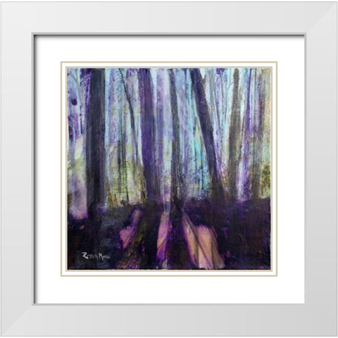 Moody Woods White Modern Wood Framed Art Print with Double Matting by Maria, Robin