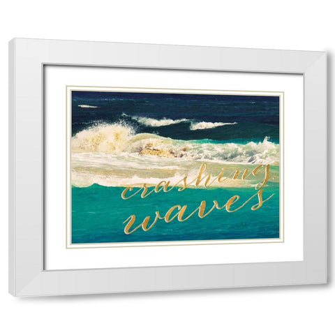 High Waves II White Modern Wood Framed Art Print with Double Matting by Mansfield, Kathy
