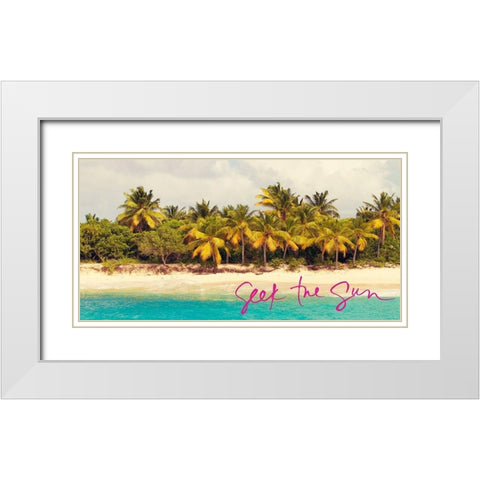 Seek The Sun White Modern Wood Framed Art Print with Double Matting by Mansfield, Kathy