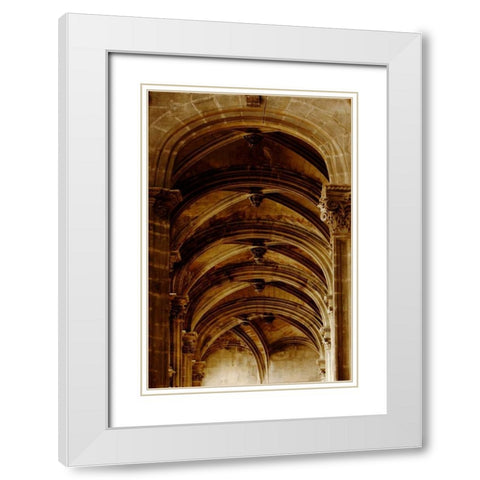 Arches St Eustache I White Modern Wood Framed Art Print with Double Matting by Mansfield, Kathy
