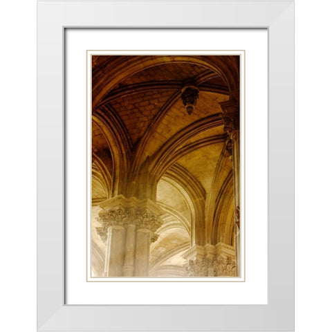 Arches St Eustache II White Modern Wood Framed Art Print with Double Matting by Mansfield, Kathy