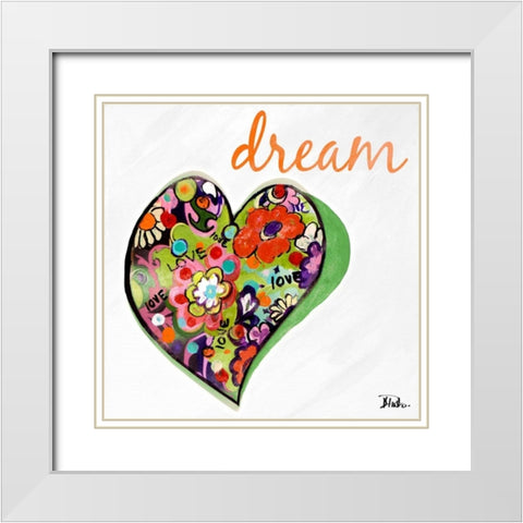 Expressive Heart II White Modern Wood Framed Art Print with Double Matting by Pinto, Patricia