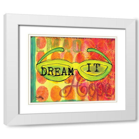 Sunglasses III White Modern Wood Framed Art Print with Double Matting by Medley, Elizabeth