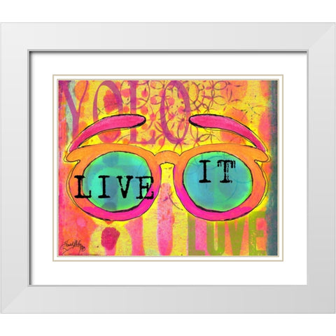 Sunglasses II White Modern Wood Framed Art Print with Double Matting by Medley, Elizabeth