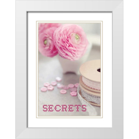 Secrets White Modern Wood Framed Art Print with Double Matting by Gardner, Sarah