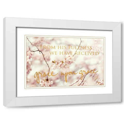 From His Fullness White Modern Wood Framed Art Print with Double Matting by Gardner, Sarah