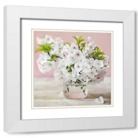 A Beautiful Start White Modern Wood Framed Art Print with Double Matting by Gardner, Sarah